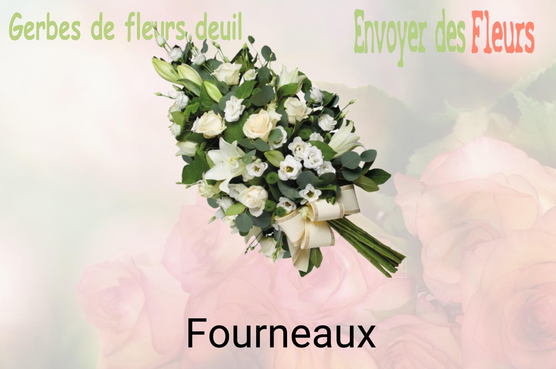 Gerbe de fleurs de deuil livrée à Fourneaux